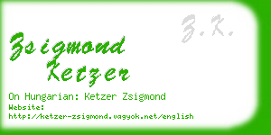 zsigmond ketzer business card
